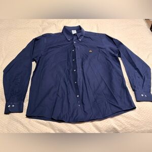 Brooks Brothers Regent Fit Non-Stretch Shirt - Navy Blue - Size L